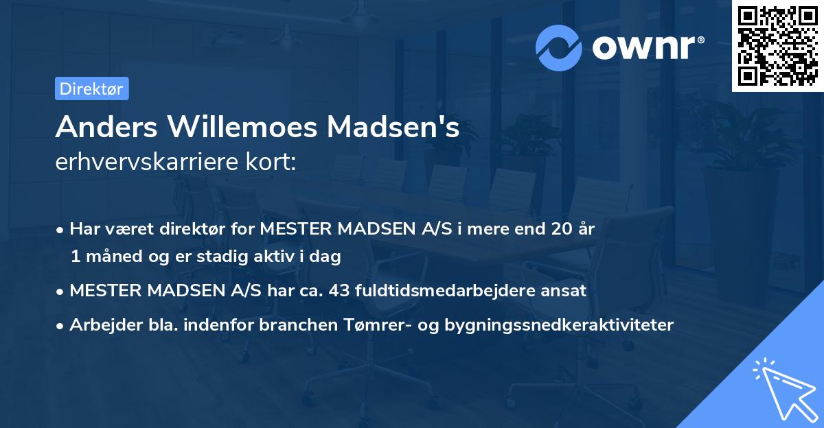 Anders Willemoes Madsen's erhvervskarriere kort