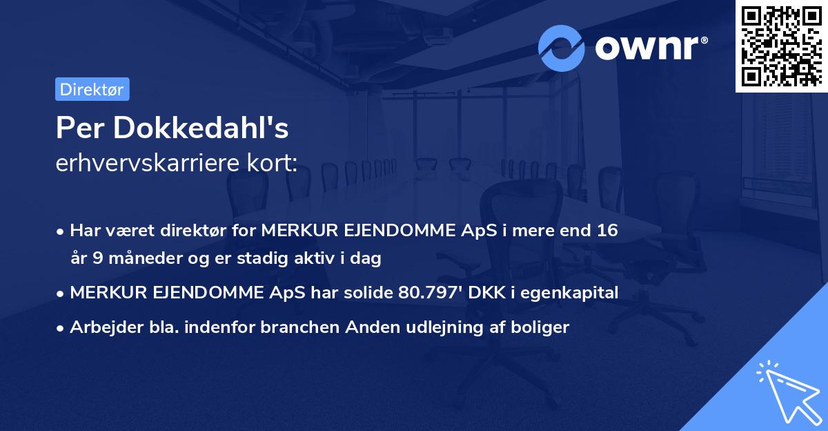Per Dokkedahl's erhvervskarriere kort
