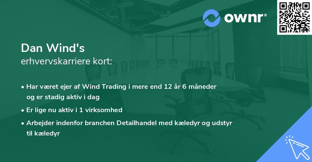 Dan Wind's erhvervskarriere kort