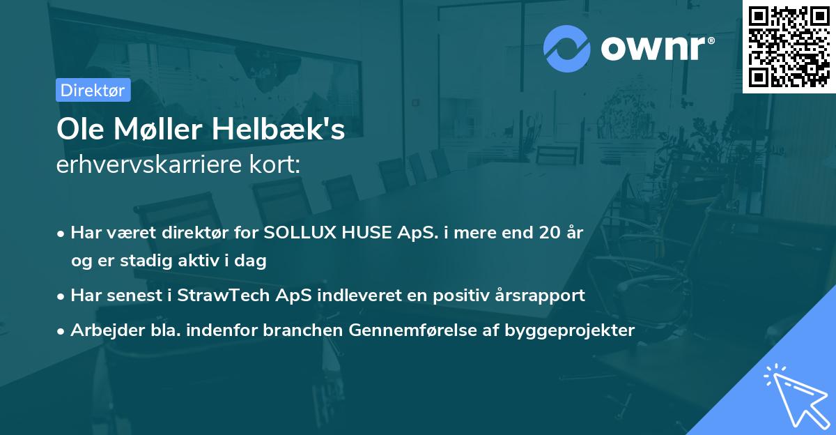 Ole Møller Helbæk's erhvervskarriere kort