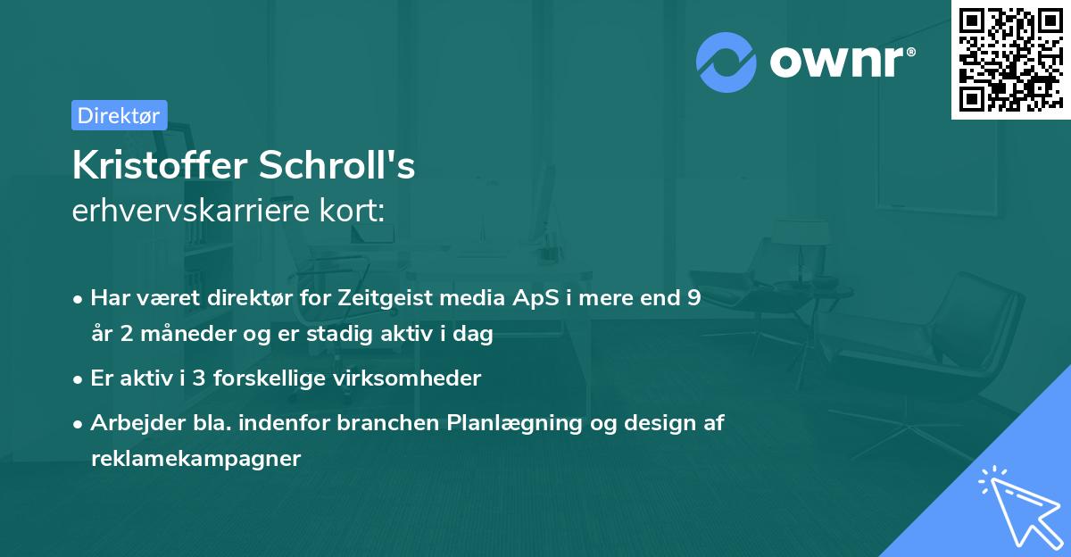 Kristoffer Schroll's erhvervskarriere kort