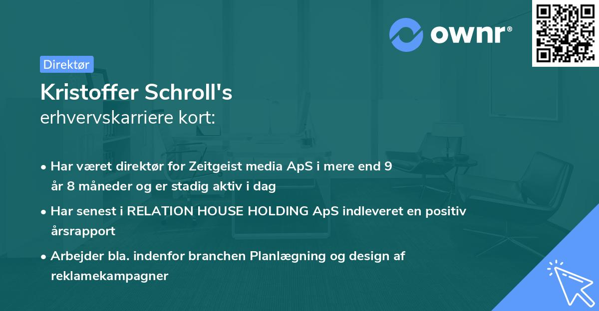 Kristoffer Schroll's erhvervskarriere kort