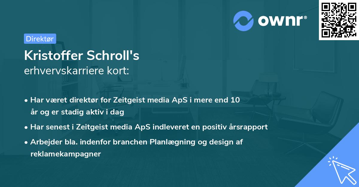 Kristoffer Schroll's erhvervskarriere kort