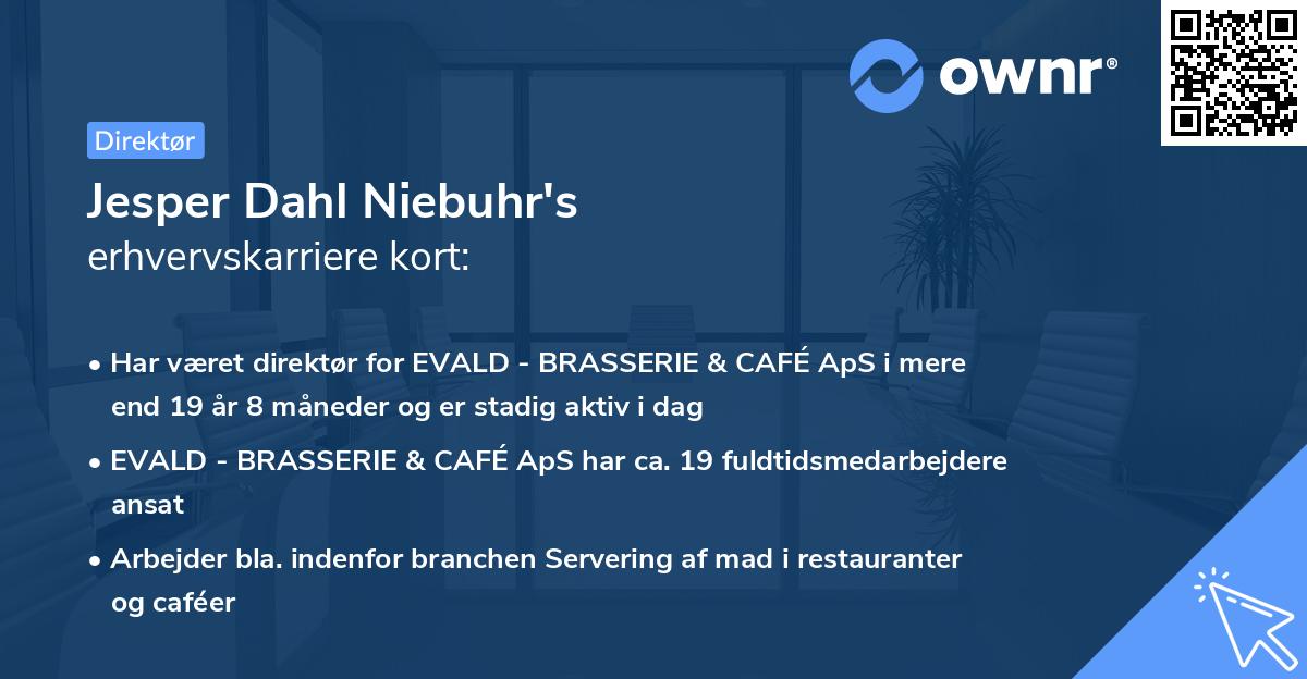 Jesper Dahl Niebuhr's erhvervskarriere kort
