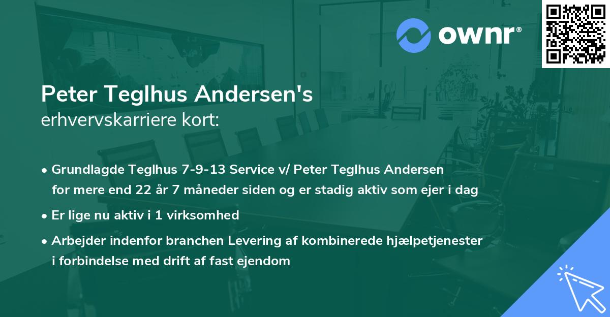 Peter Teglhus Andersen's erhvervskarriere kort