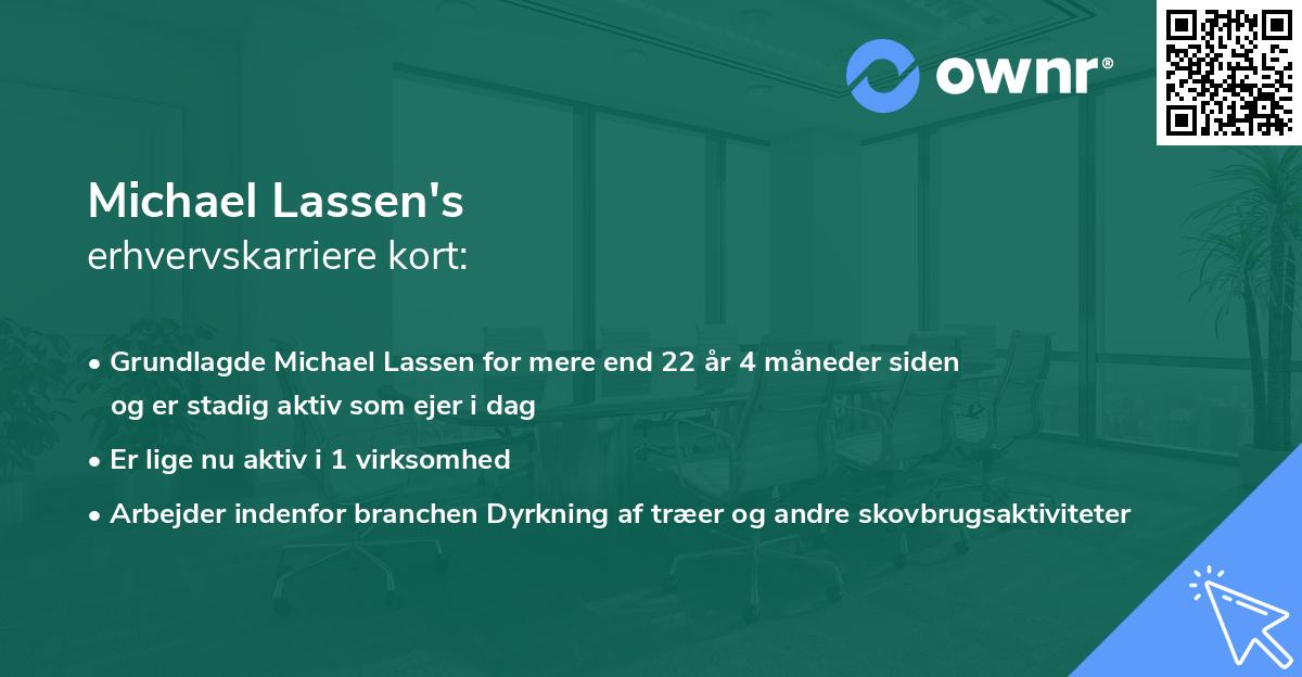 Michael Lassen's erhvervskarriere kort