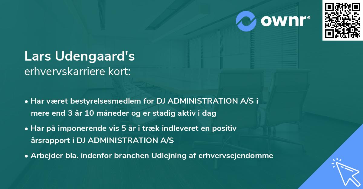 Lars Udengaard's erhvervskarriere kort