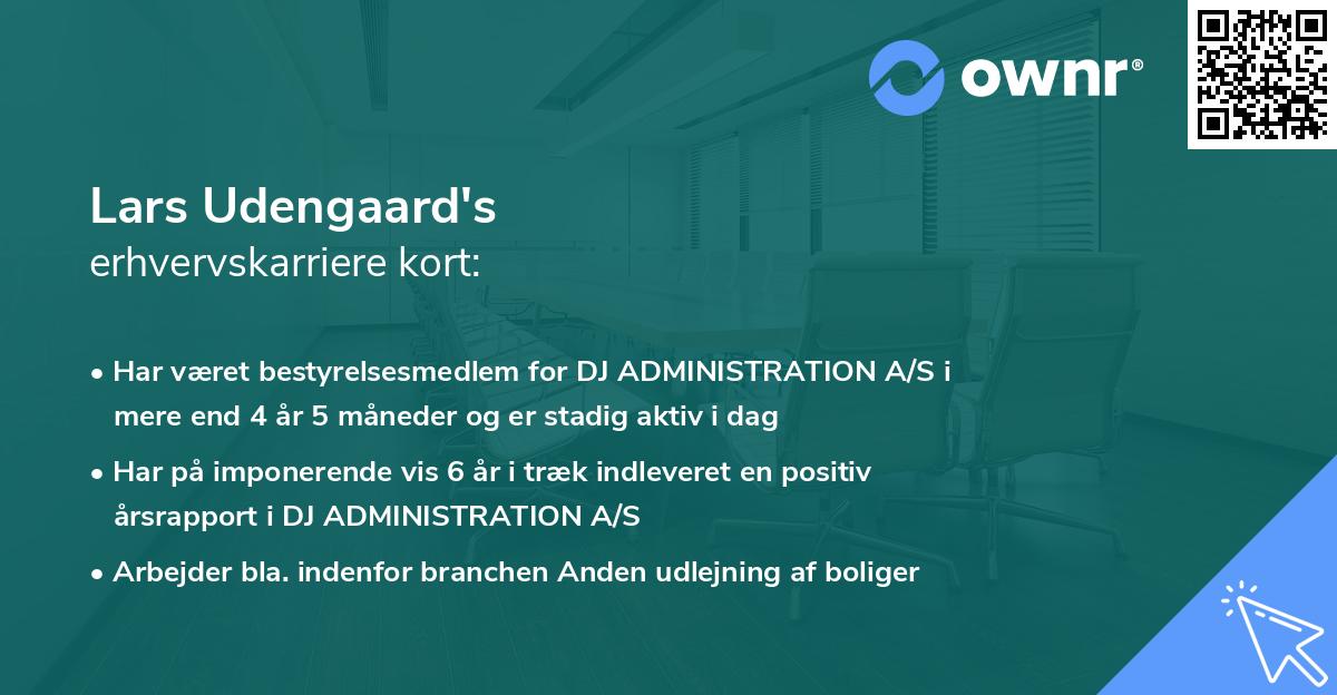 Lars Udengaard's erhvervskarriere kort