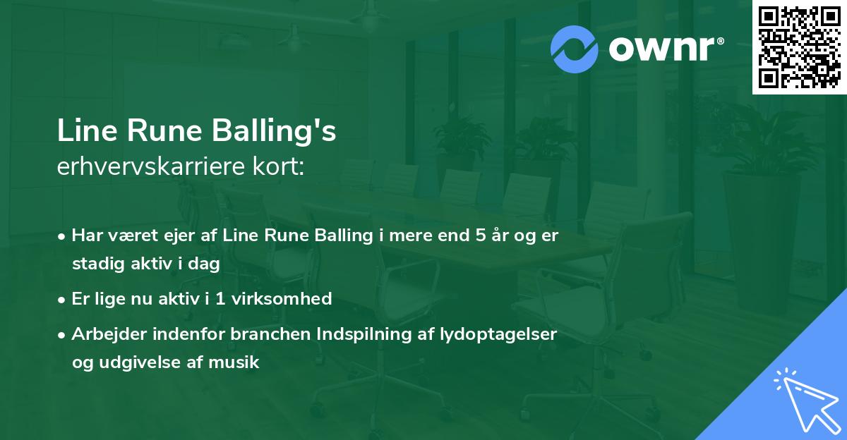 Line Rune Balling's erhvervskarriere kort