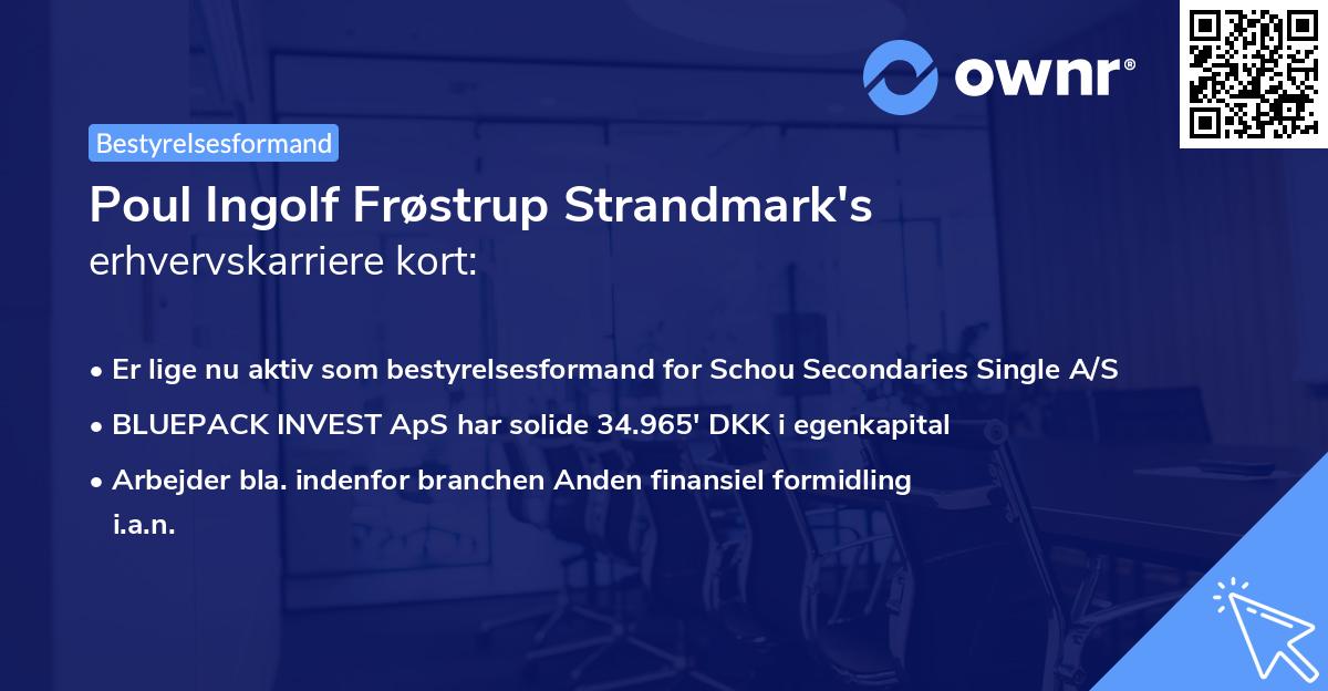 Poul Ingolf Frøstrup Strandmark's erhvervskarriere kort