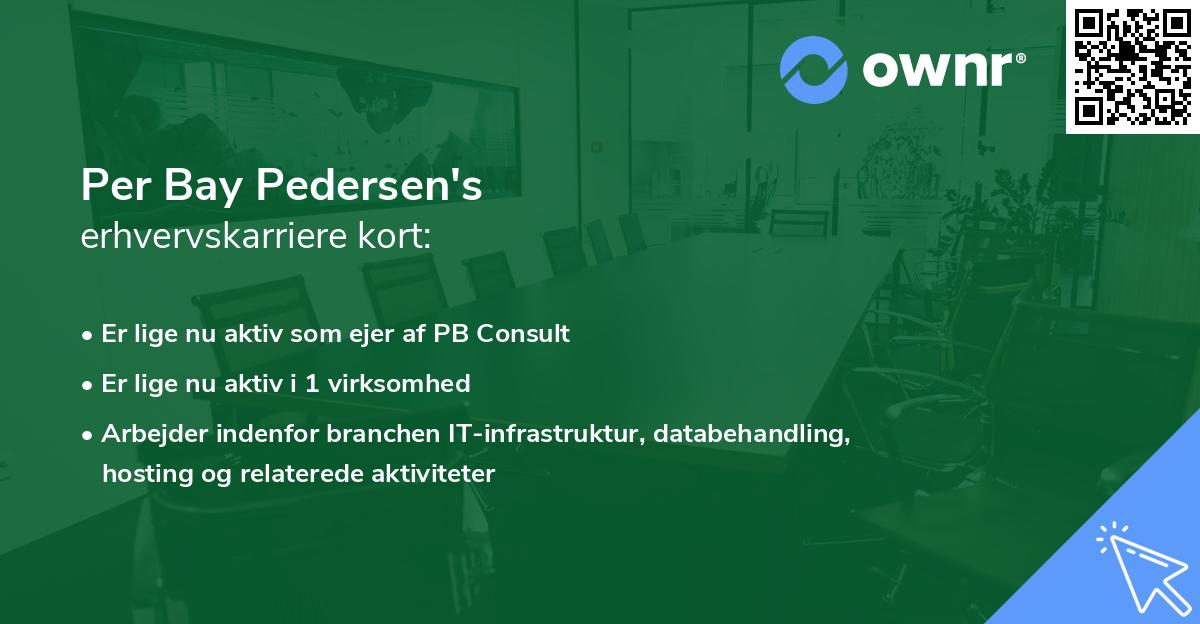 Per Bay Pedersen's erhvervskarriere kort