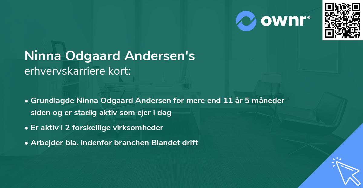 Ninna Odgaard Andersen's erhvervskarriere kort