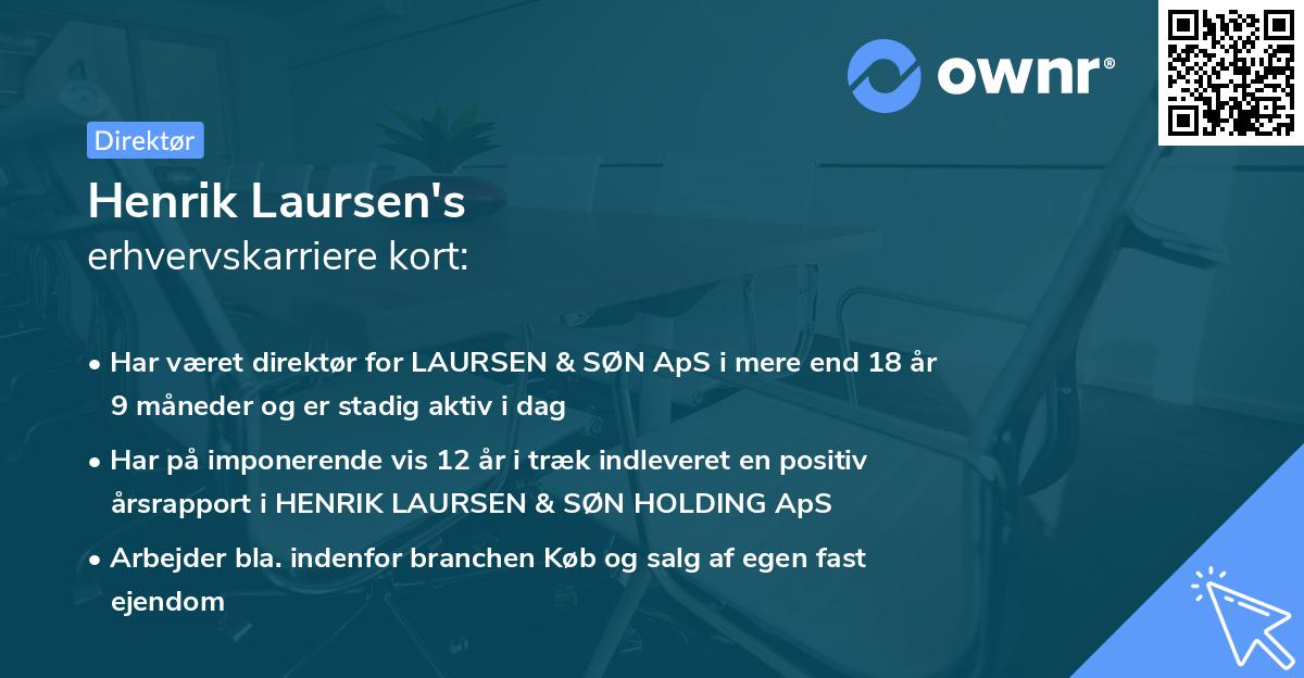 Henrik Laursen's erhvervskarriere kort