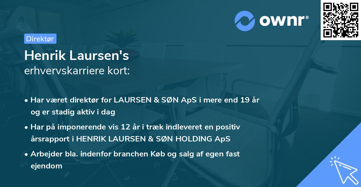 Henrik Laursen's erhvervskarriere kort