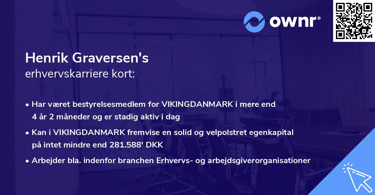 Henrik Graversen's erhvervskarriere kort