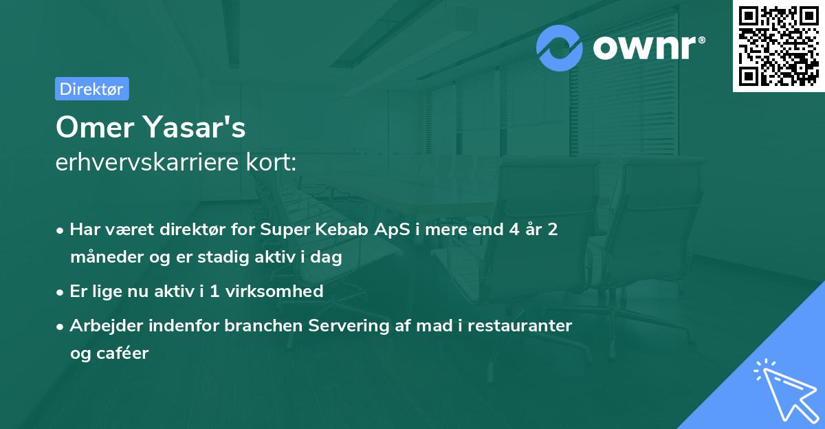 Omer Yasar's erhvervskarriere kort