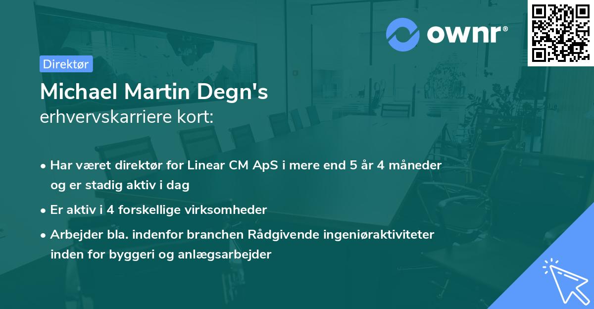 Michael Martin Degn's erhvervskarriere kort