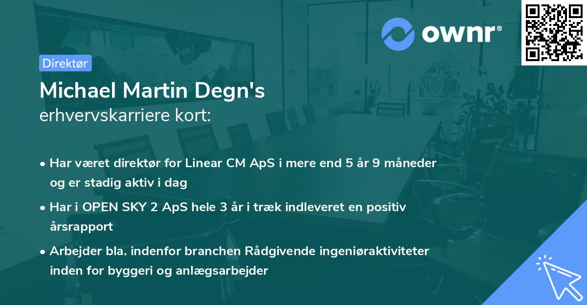 Michael Martin Degn's erhvervskarriere kort