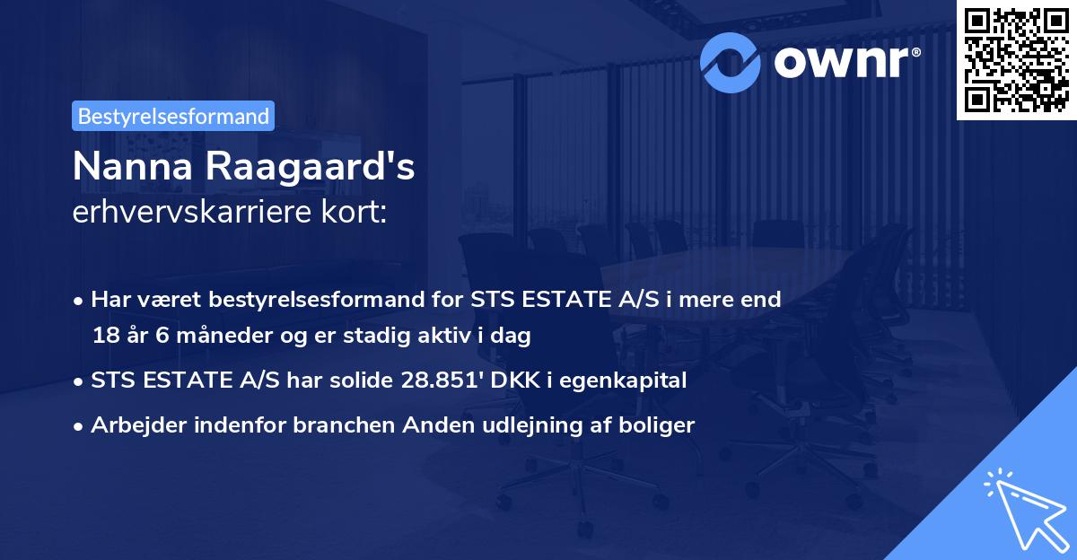 Nanna Raagaard's erhvervskarriere kort