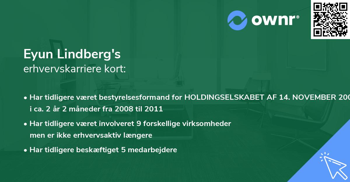 Eyun Lindberg's erhvervskarriere kort