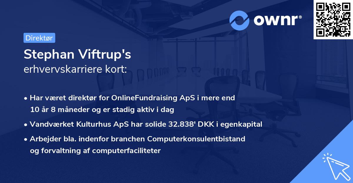Stephan Viftrup's erhvervskarriere kort