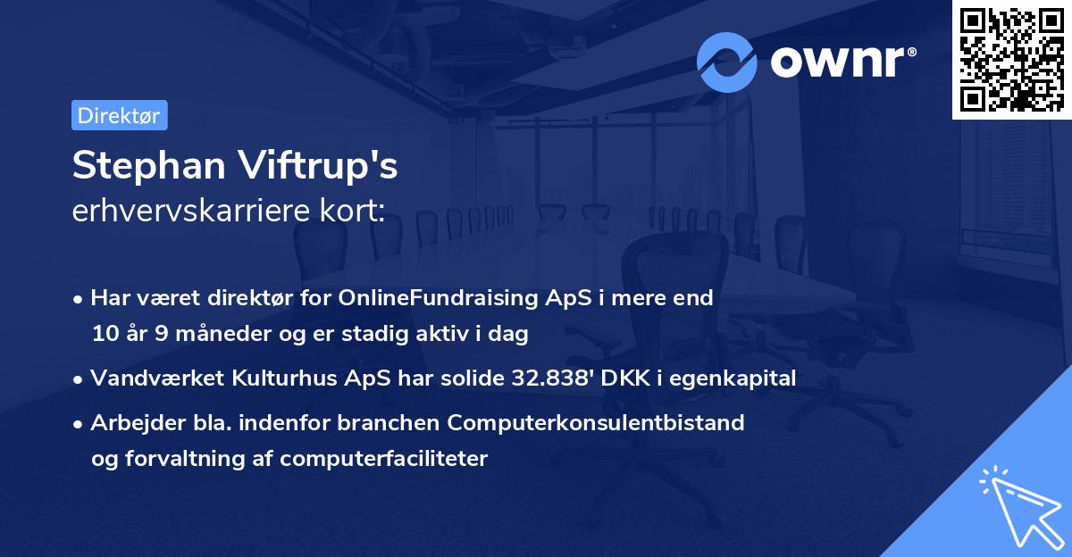 Stephan Viftrup's erhvervskarriere kort