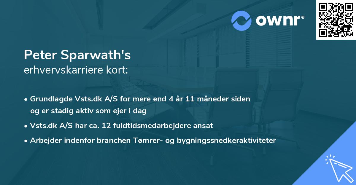 Peter Sparwath's erhvervskarriere kort