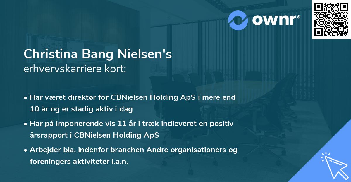 Christina Bang Nielsen's erhvervskarriere kort
