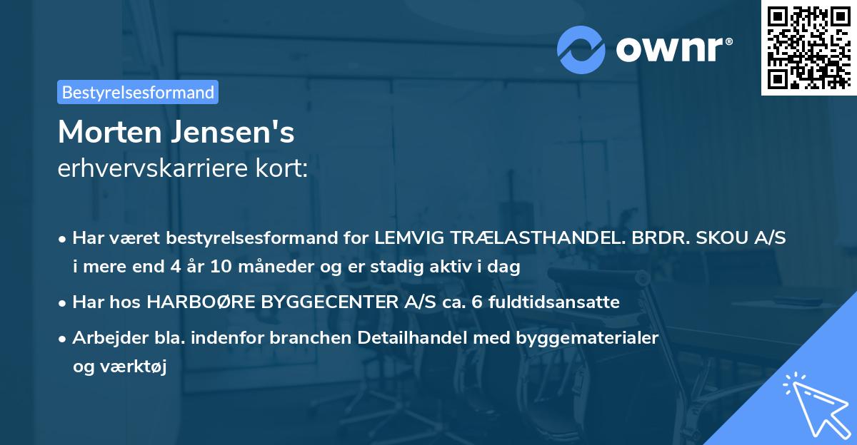 Morten Jensen's erhvervskarriere kort