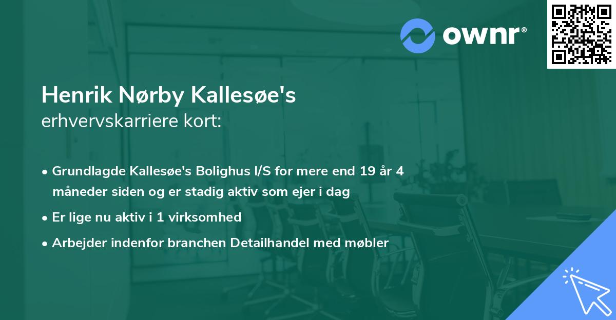 Henrik Nørby Kallesøe's erhvervskarriere kort
