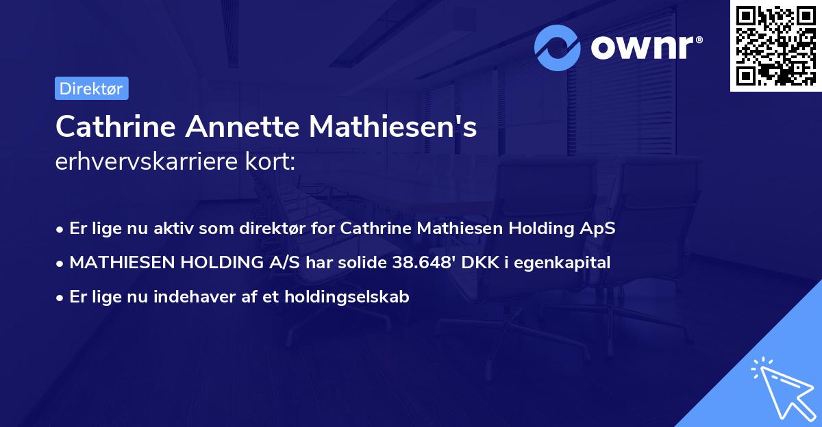 Cathrine Annette Mathiesen's erhvervskarriere kort