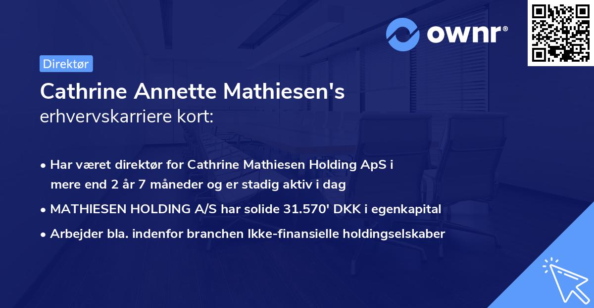Cathrine Annette Mathiesen's erhvervskarriere kort
