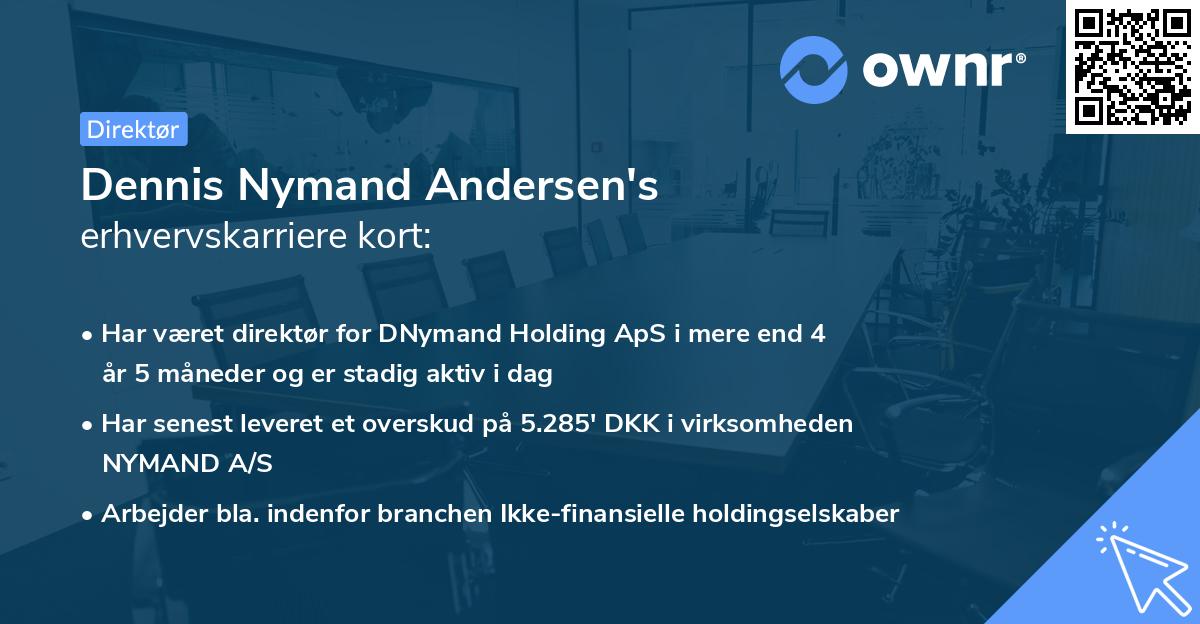 Dennis Nymand Andersen's erhvervskarriere kort