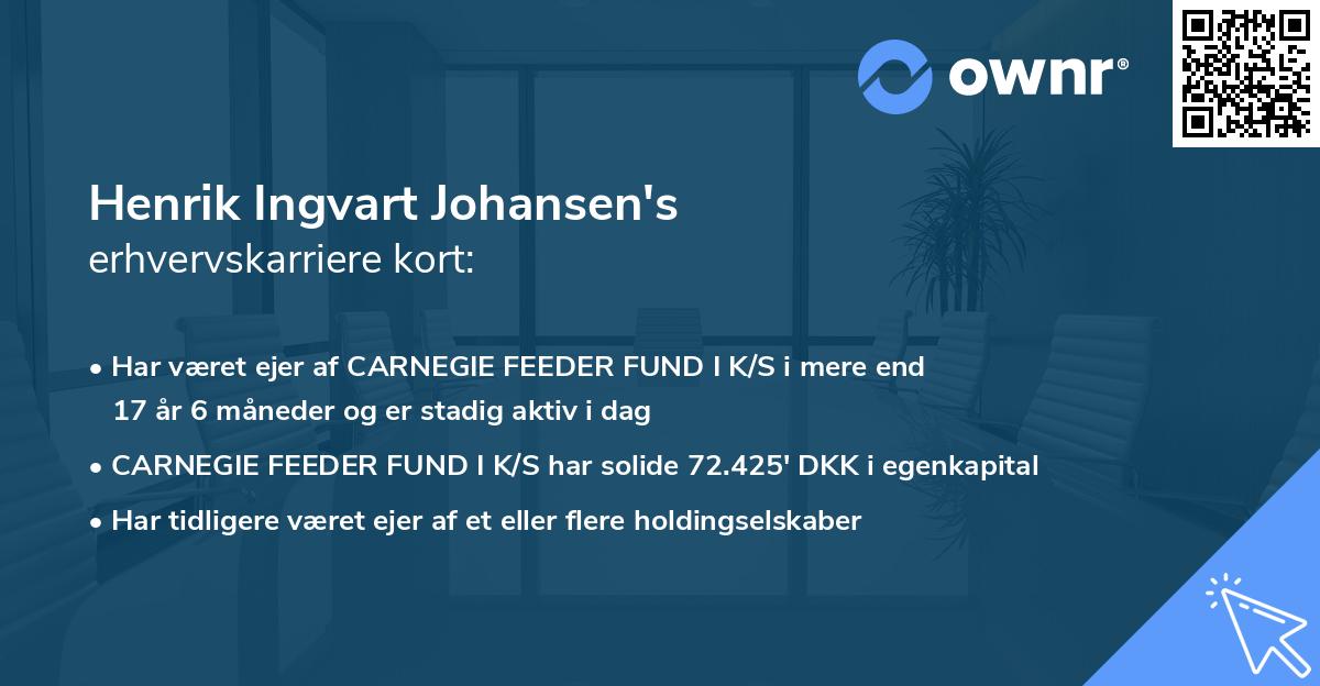 Henrik Ingvart Johansen's erhvervskarriere kort