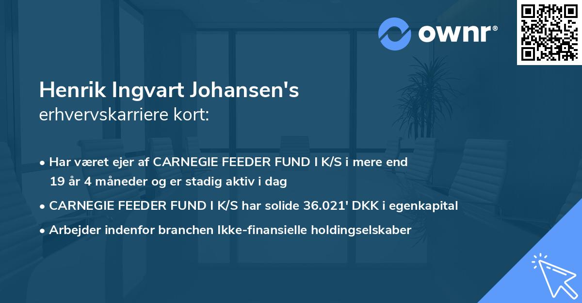 Henrik Ingvart Johansen's erhvervskarriere kort