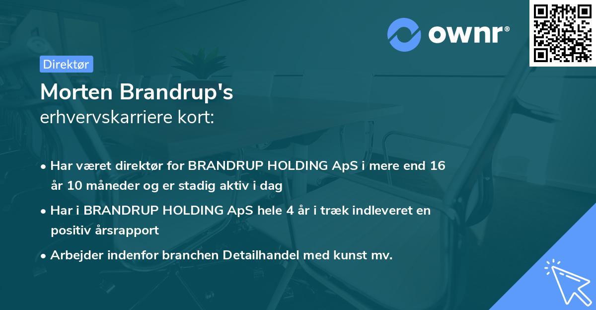 Morten Brandrup's erhvervskarriere kort