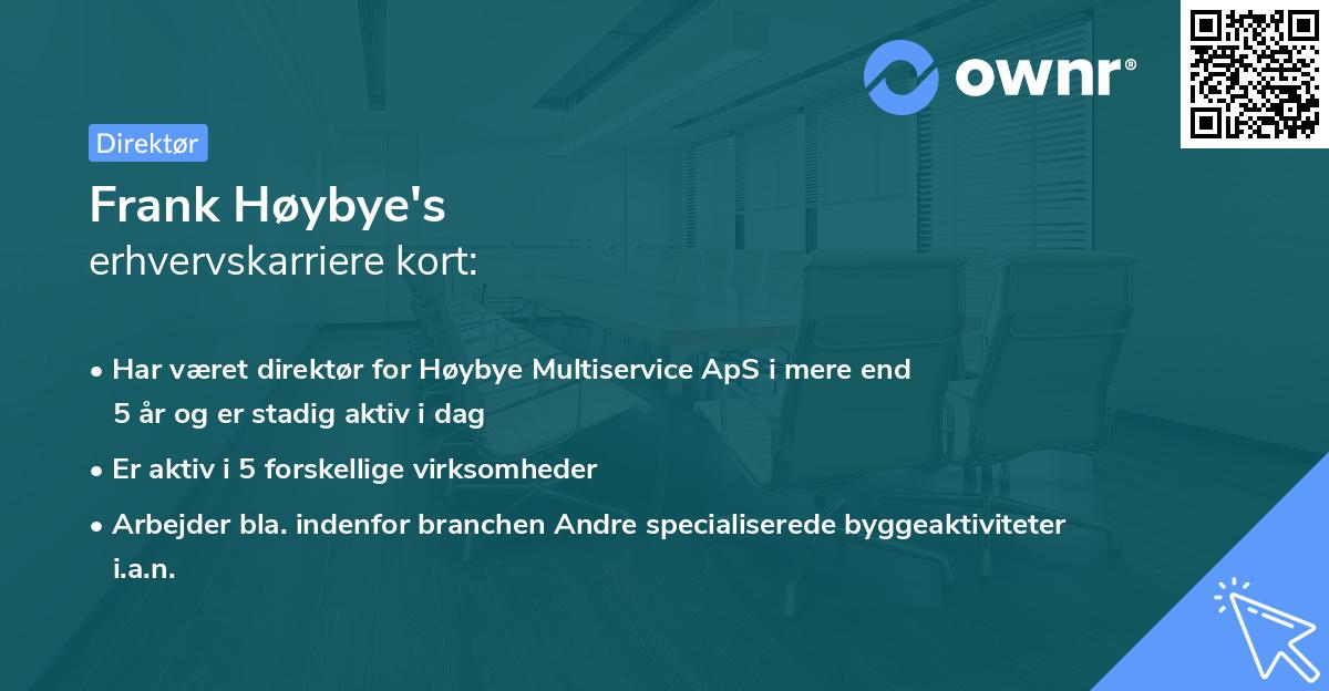 Frank Høybye's erhvervskarriere kort