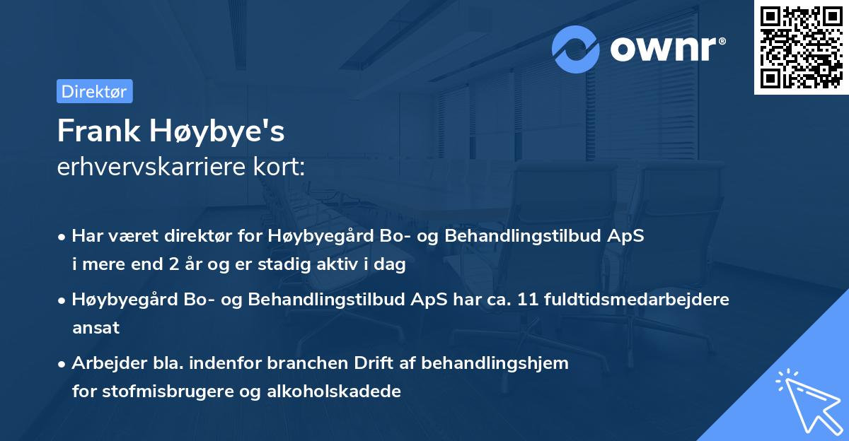 Frank Høybye's erhvervskarriere kort