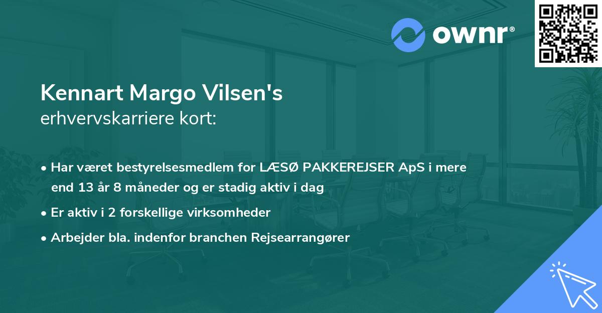 Kennart Margo Vilsen's erhvervskarriere kort