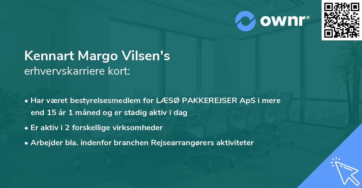 Kennart Margo Vilsen's erhvervskarriere kort