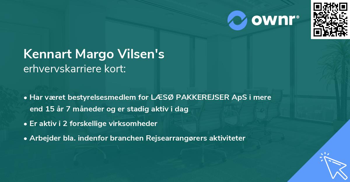 Kennart Margo Vilsen's erhvervskarriere kort