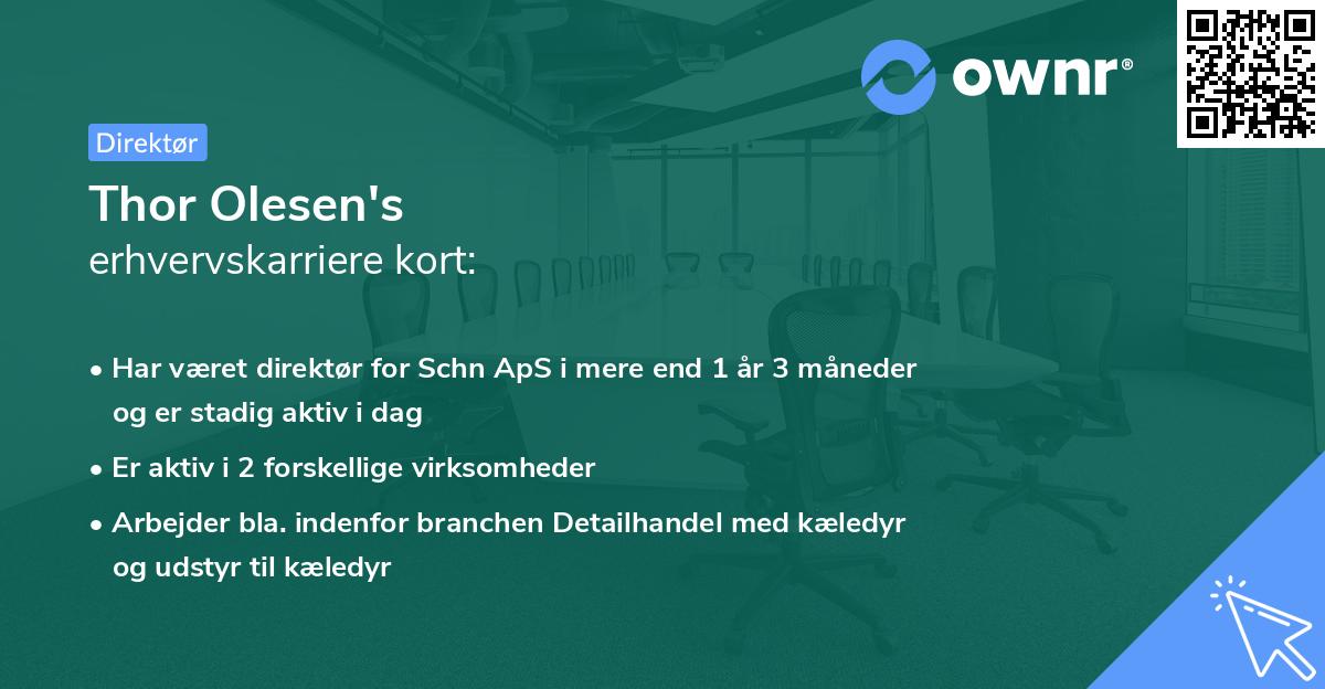 Thor Olesen's erhvervskarriere kort