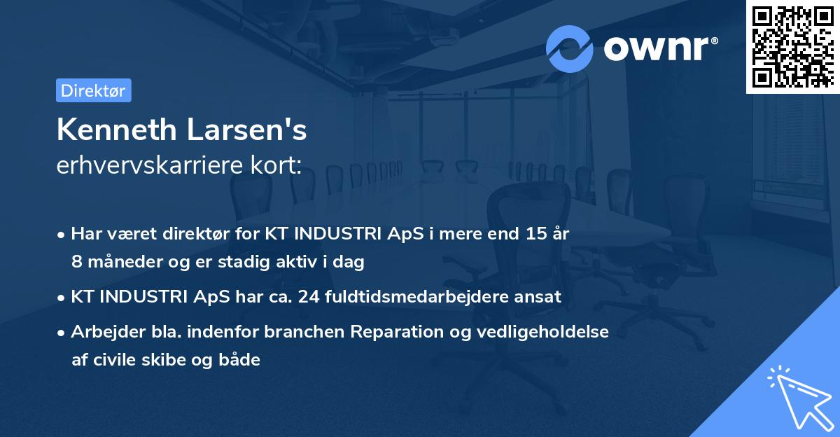 Kenneth Larsen's erhvervskarriere kort