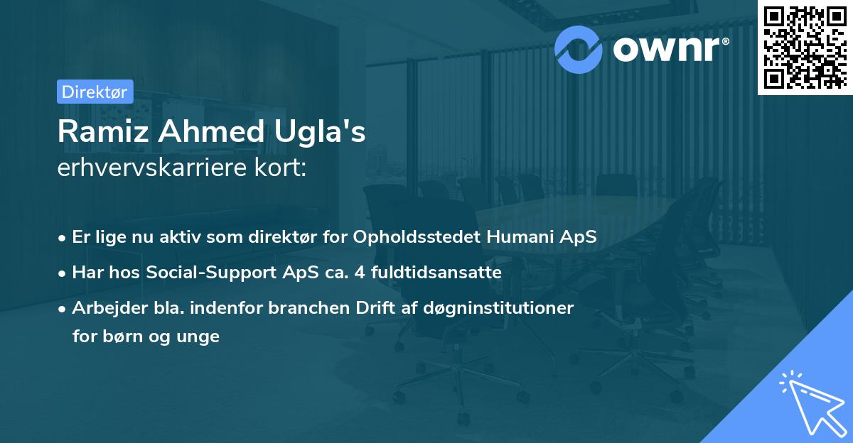 Ramiz Ahmed Ugla's erhvervskarriere kort