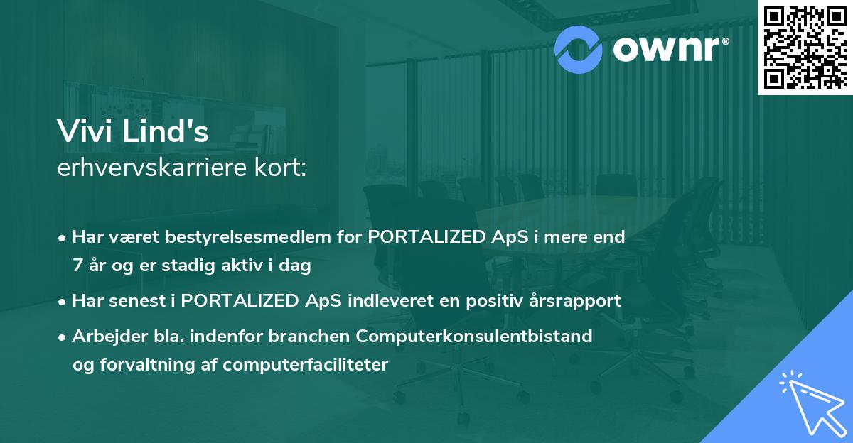 Vivi Lind's erhvervskarriere kort