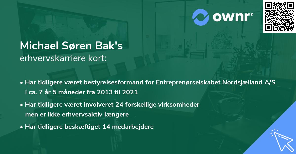 Michael Søren Bak's erhvervskarriere kort