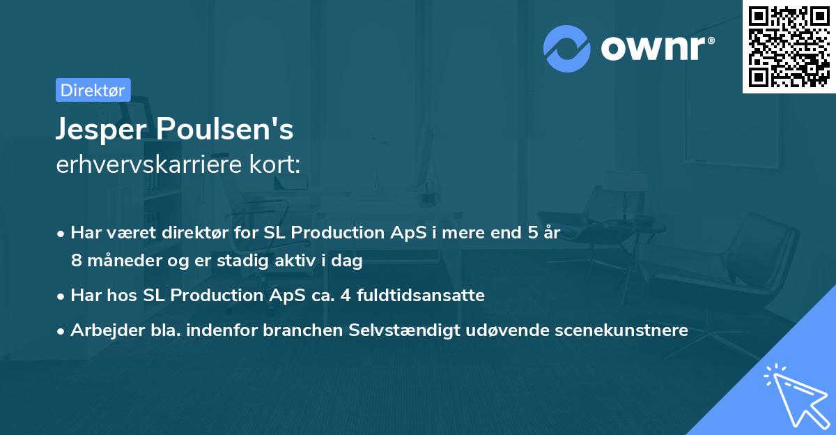 Jesper Poulsen's erhvervskarriere kort