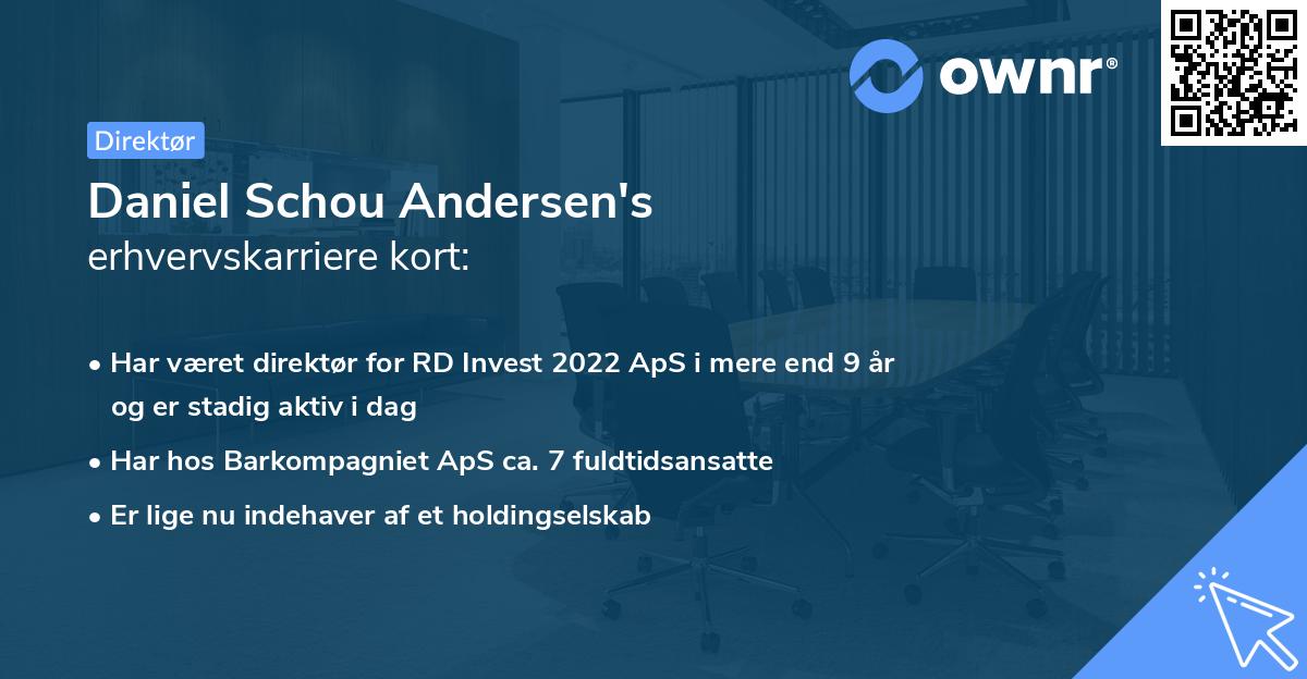 Daniel Schou Andersen's erhvervskarriere kort