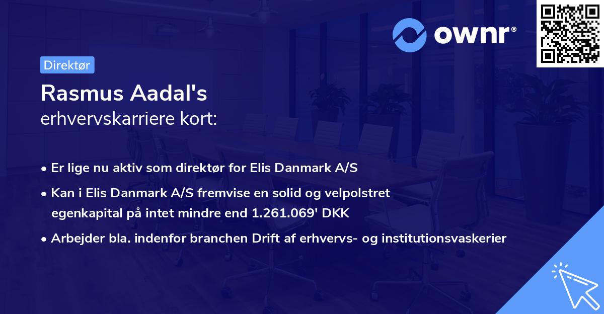 Rasmus Aadal's erhvervskarriere kort