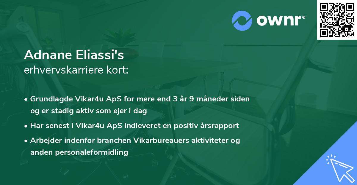Adnane Eliassi's erhvervskarriere kort